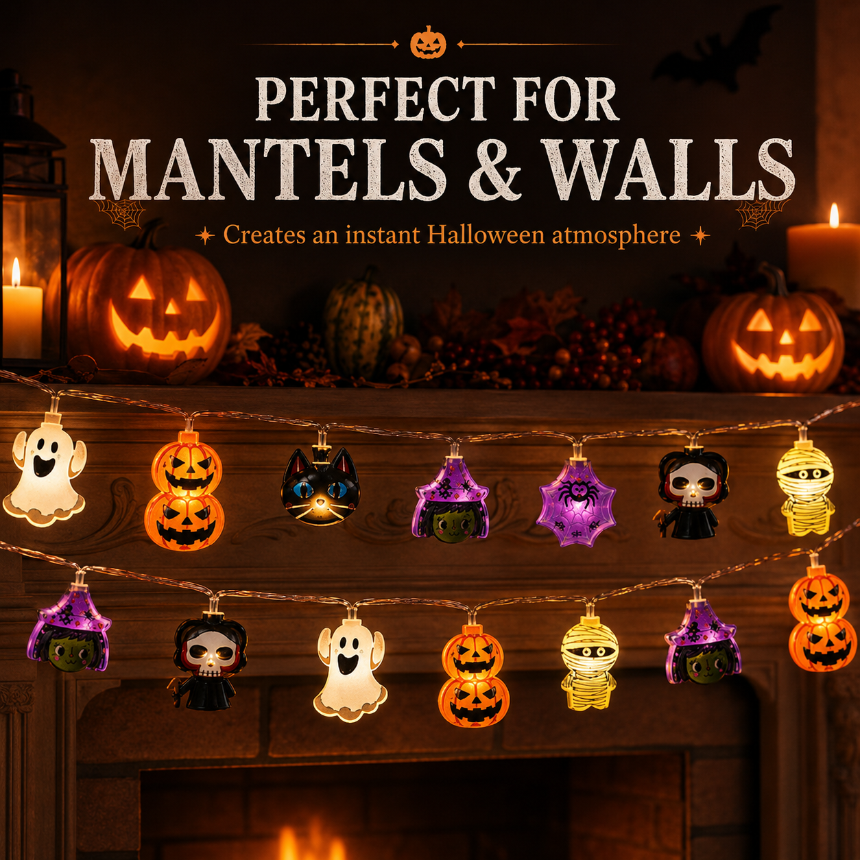 🔥 LIMITED-TIME 50% OFF — USB-Powered Pumpkin LED String Lights
