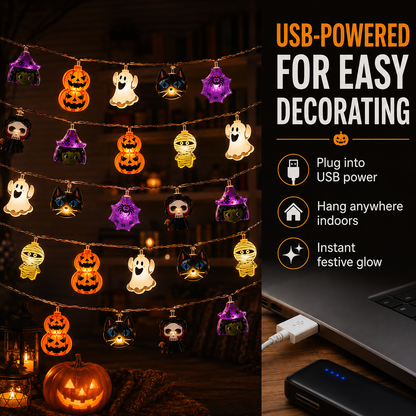 🔥 LIMITED-TIME 50% OFF — USB-Powered Pumpkin LED String Lights