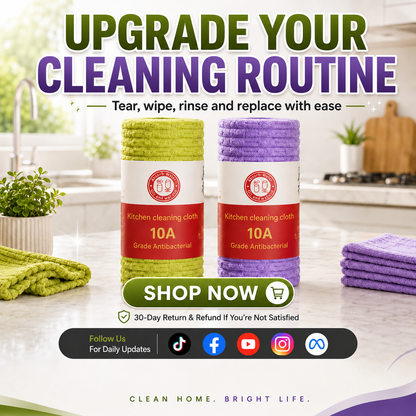 Multipurpose Reusable Tear-Off Cleaning Cloth Roll